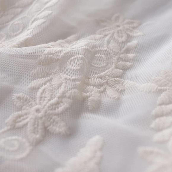 Floral Lace Trim Camisole Dress
Spaghetti Straps Ivory S - Picture 8 of 8